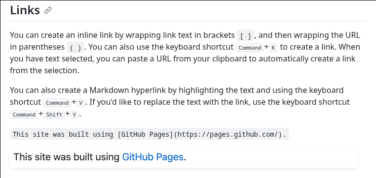 Github Hyperlinks